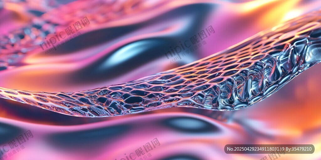 梦幻流体波纹艺术画面