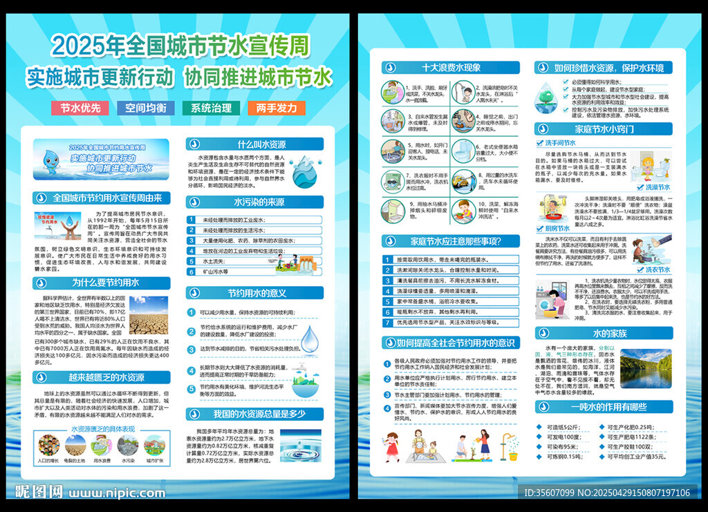 全国城市节约用水宣传周宣传单