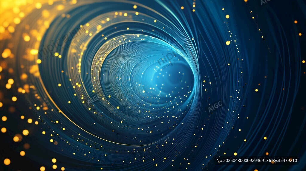 梦幻蓝色漩涡星空背景图