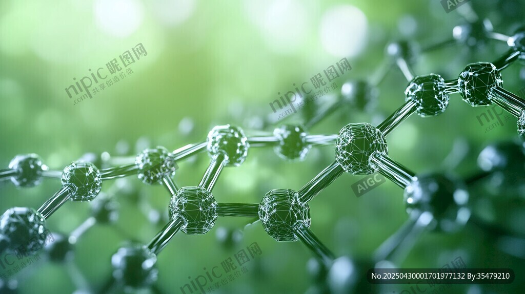 绿色分子结构微观图景