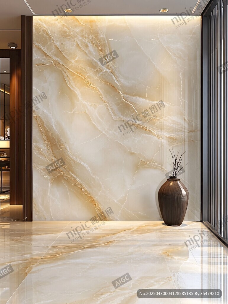 大理石墙面 优雅室内装饰