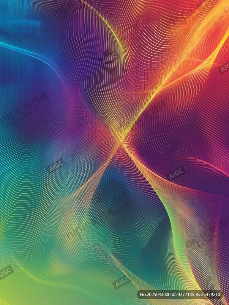 绚丽多彩动感线条背景图