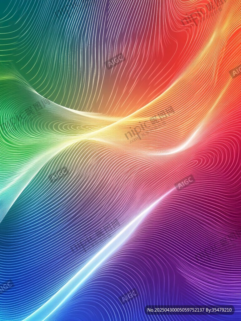 炫彩波纹抽象背景图案