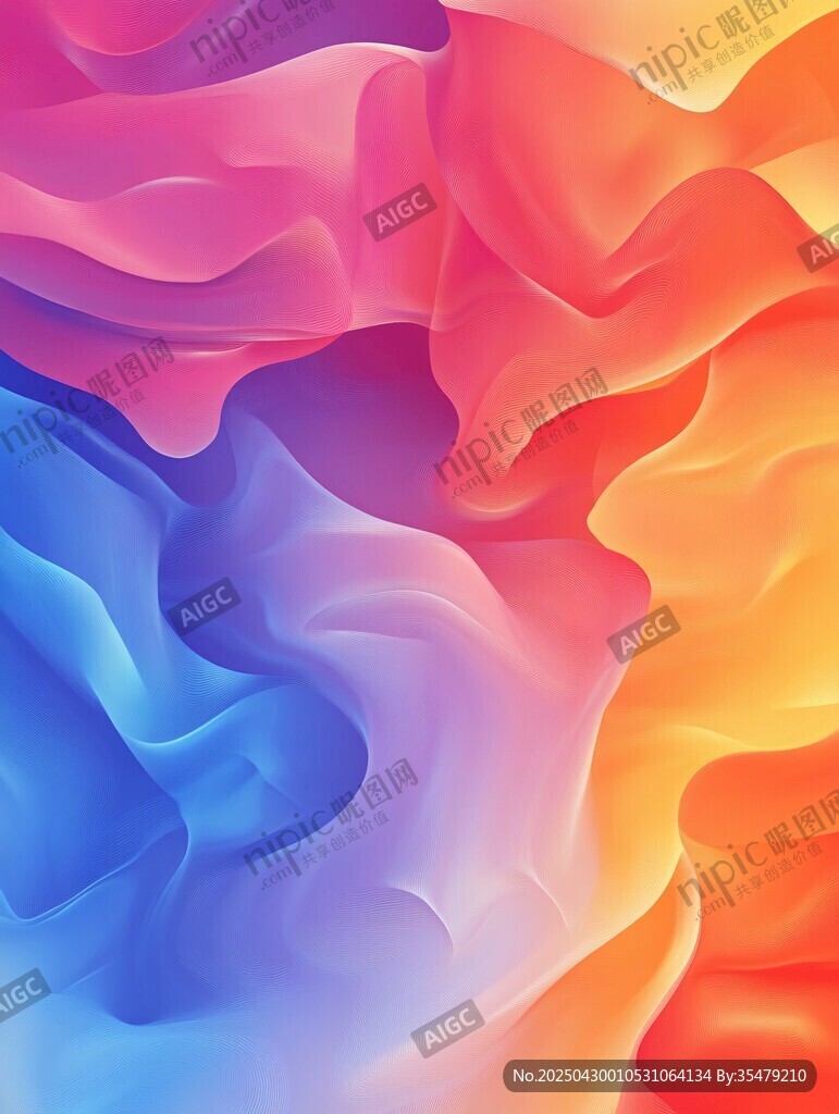 梦幻渐变流体抽象背景图