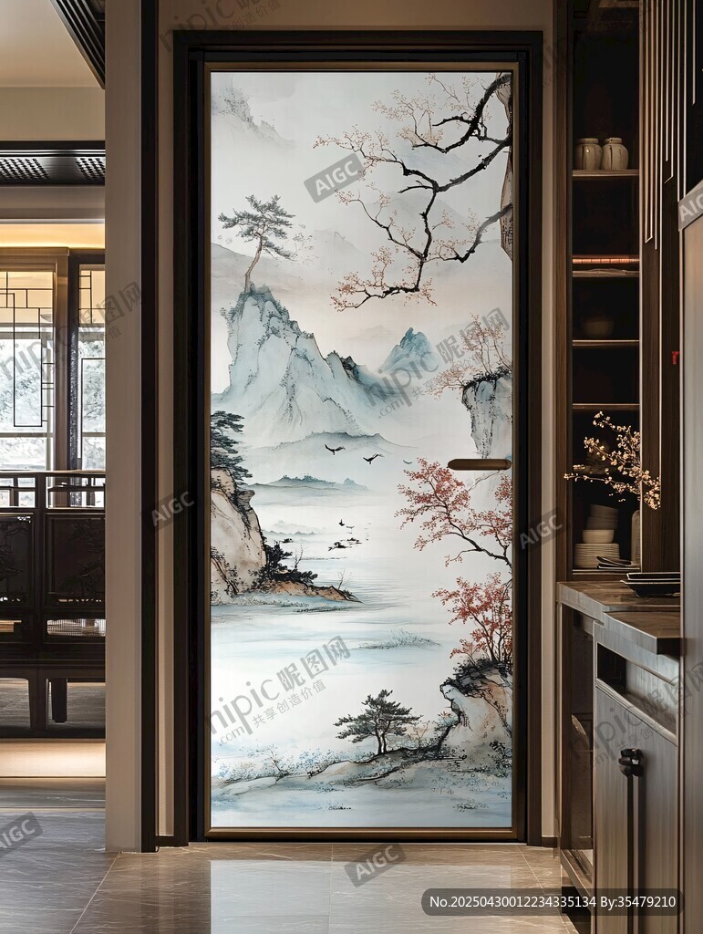 中式山水屏风 雅致家居风