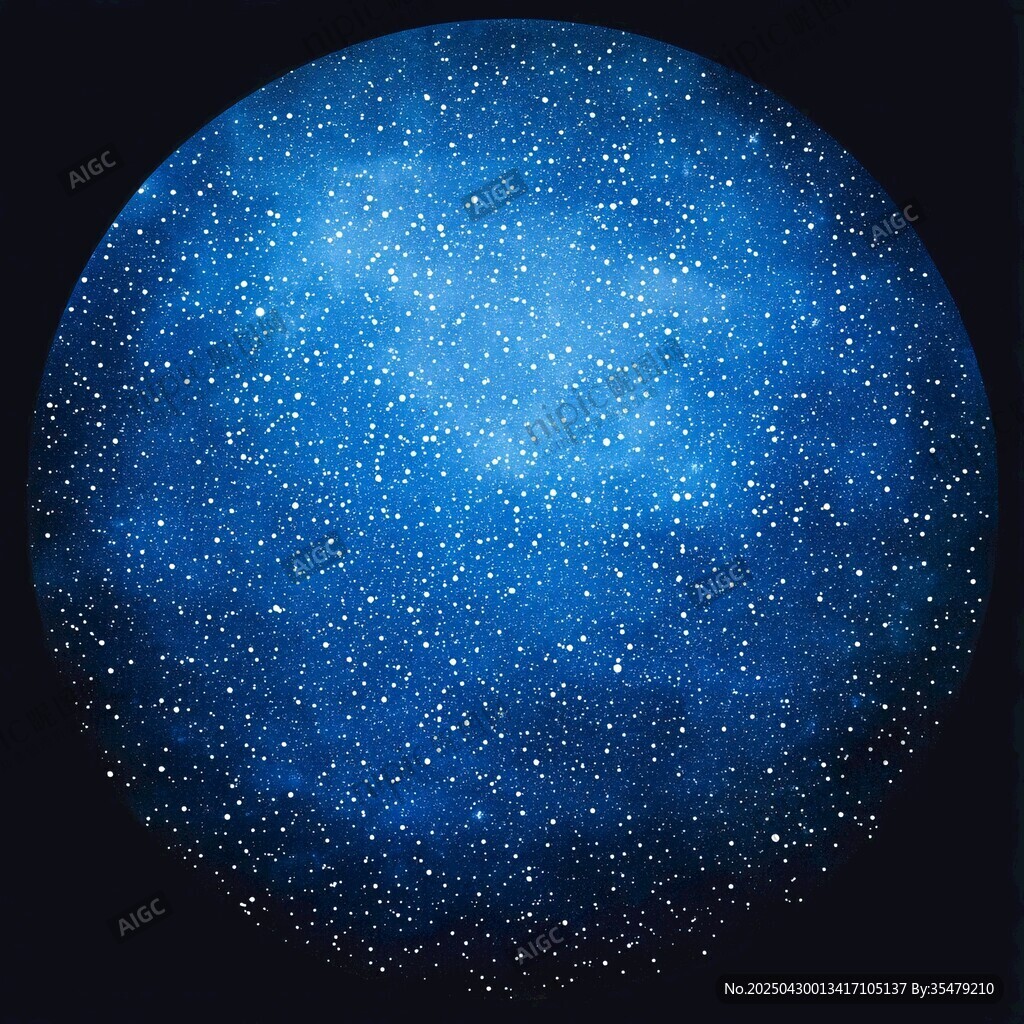 梦幻蓝色星空球体