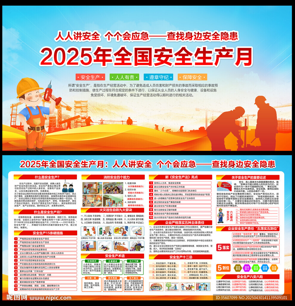 2025年安全生产月展板