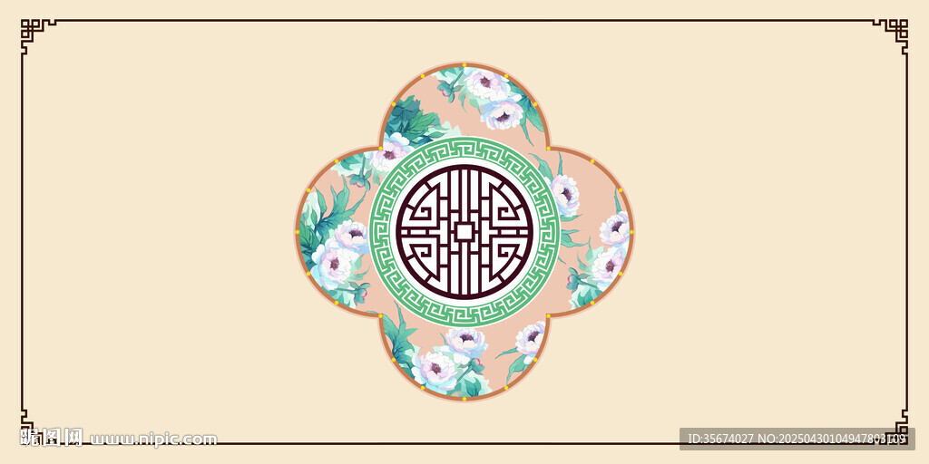 中式古典花卉图案装饰