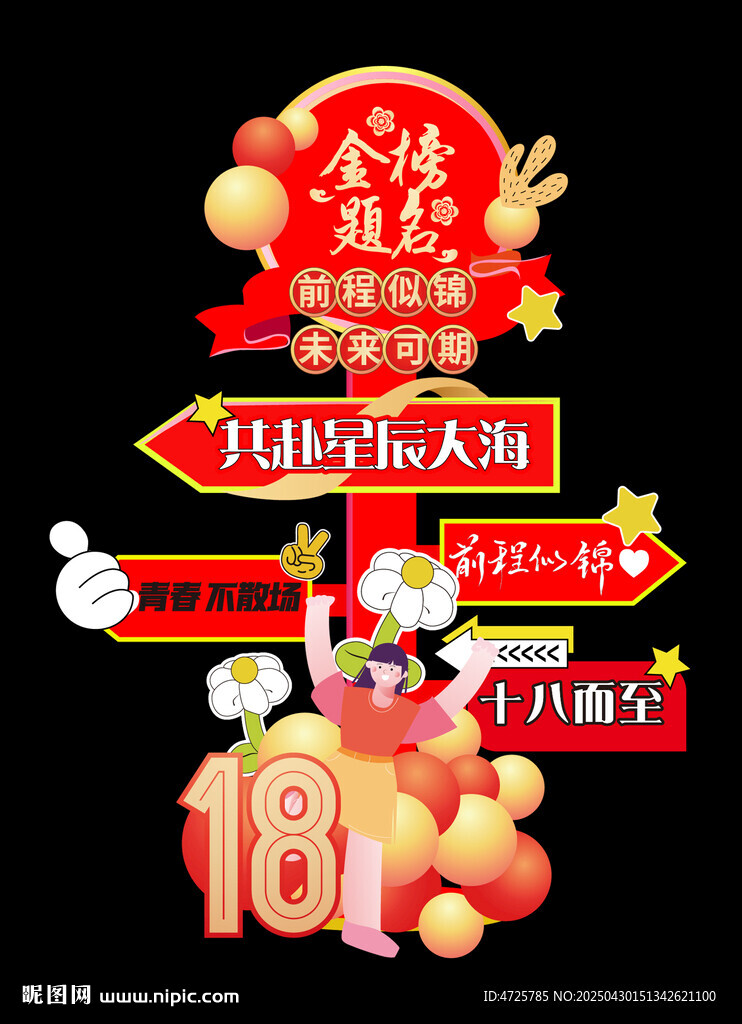 高考成人礼迎宾牌