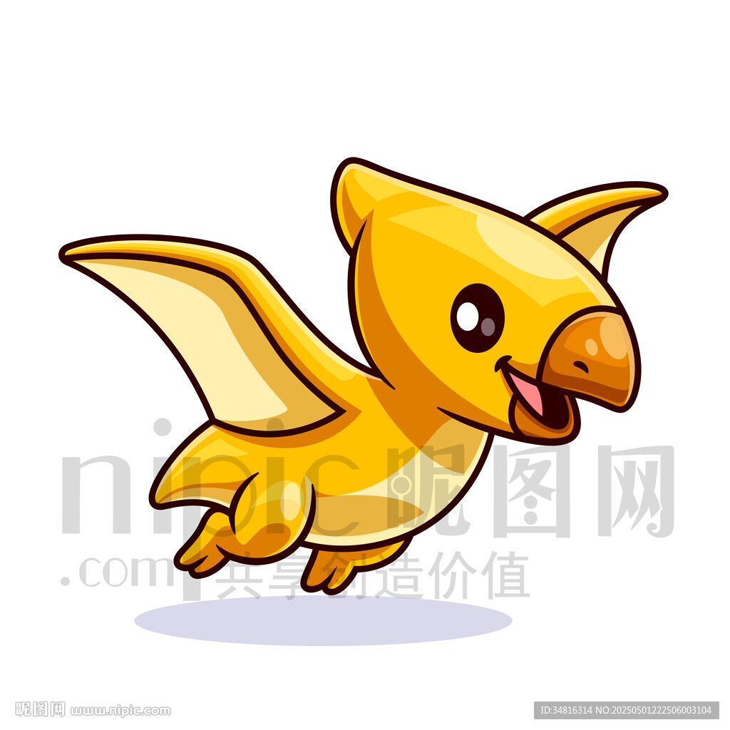 可爱卡通恐龙翼龙