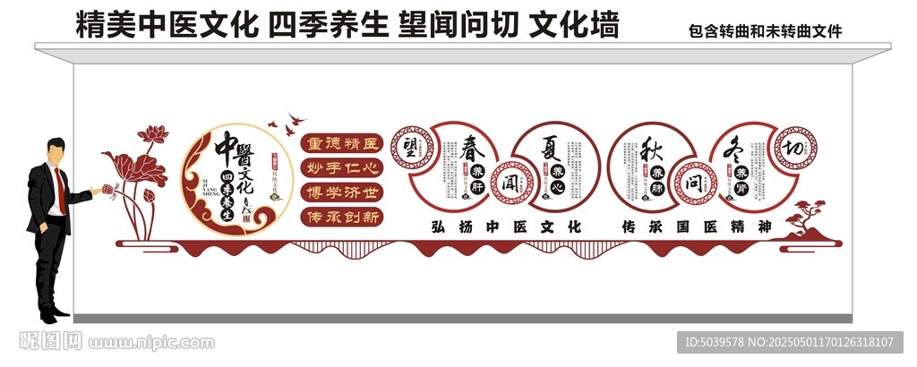 传统中医四季养生文化墙