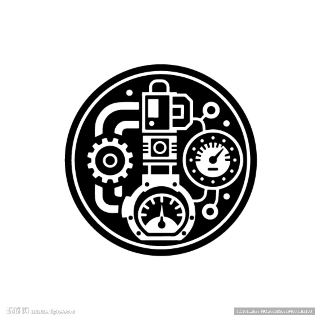 蒸汽朋克机械齿轮矢量图
