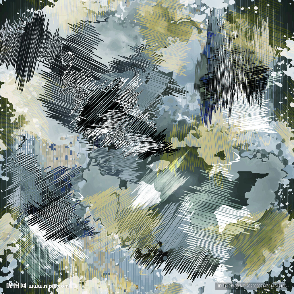 抽象笔触艺术画作