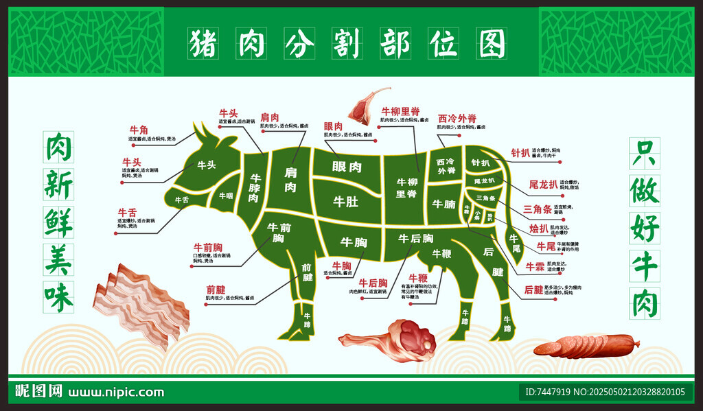 牛肉分割图