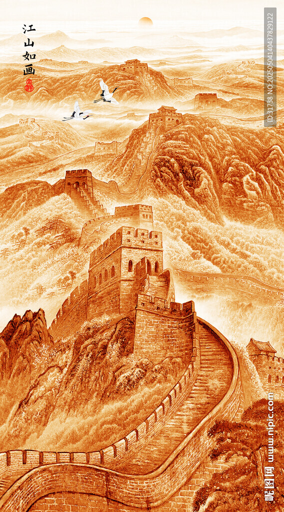 长城玄关装饰画