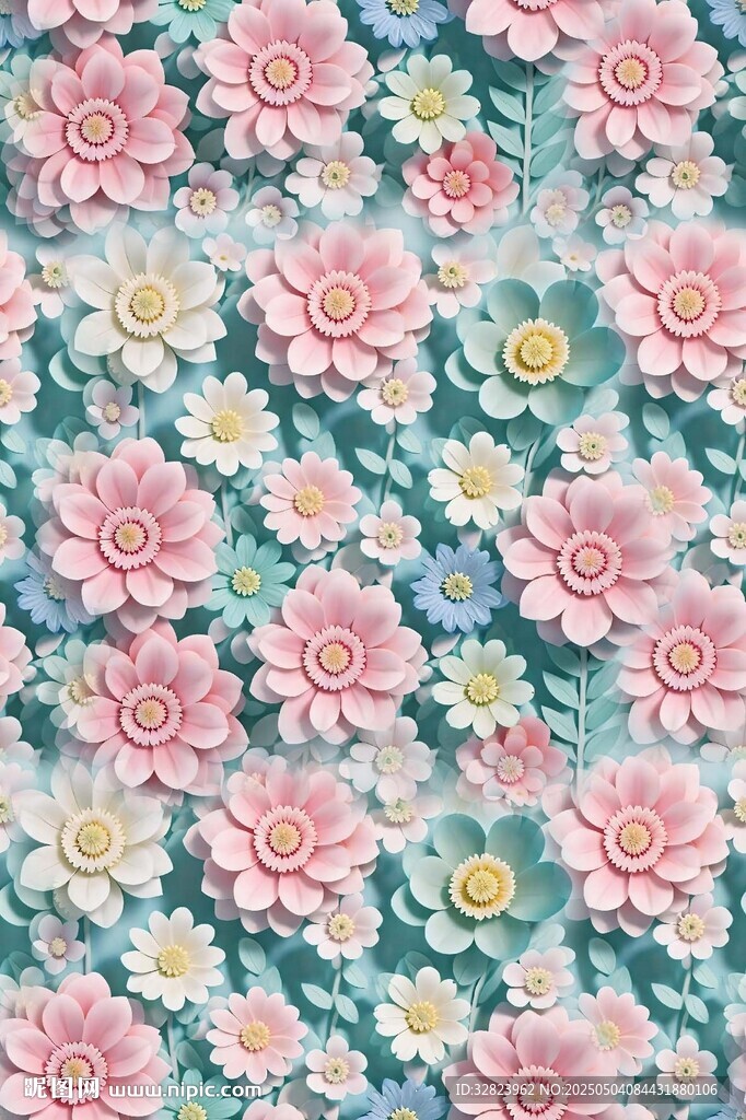 3D花卉图案