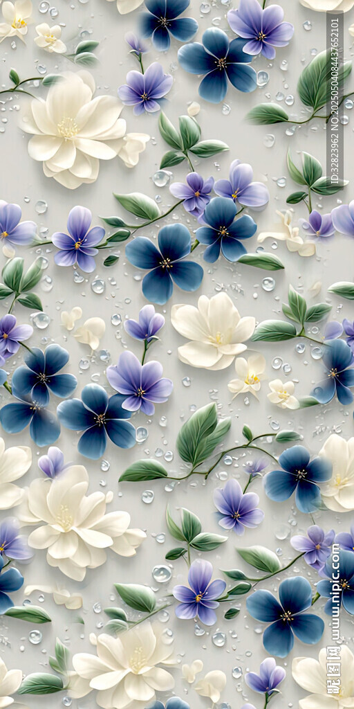3D花卉图案