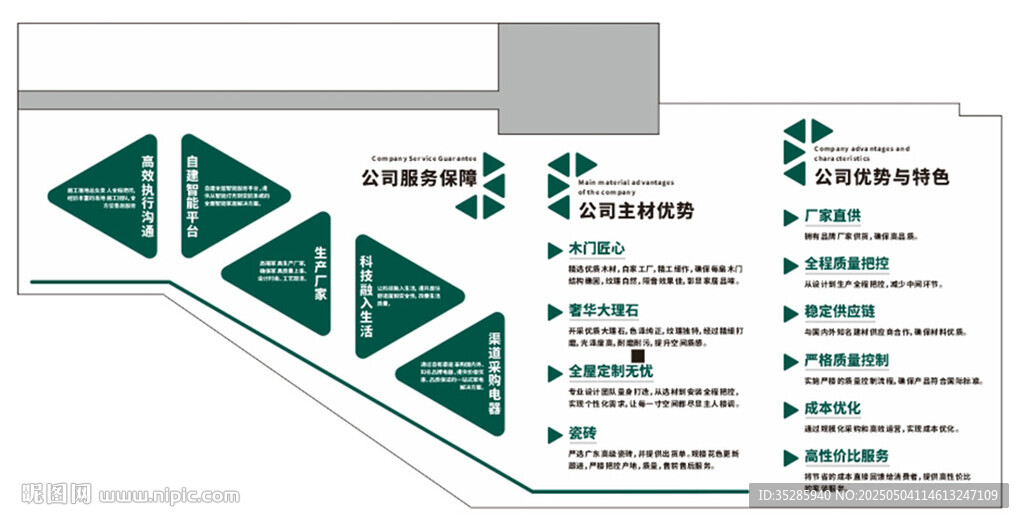 绿色几何图案宣传册设计