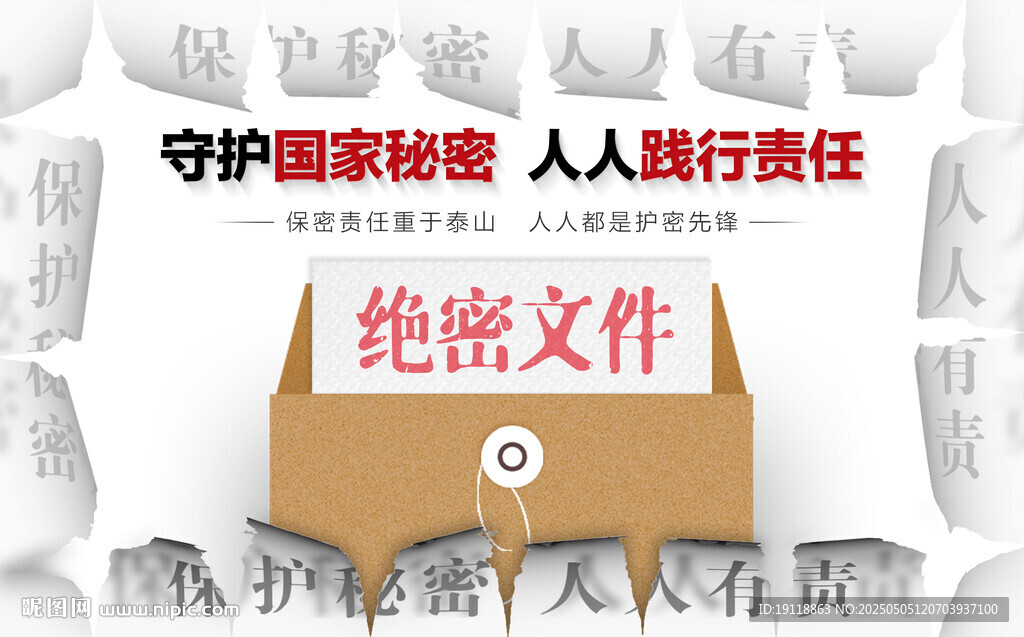 保密海报