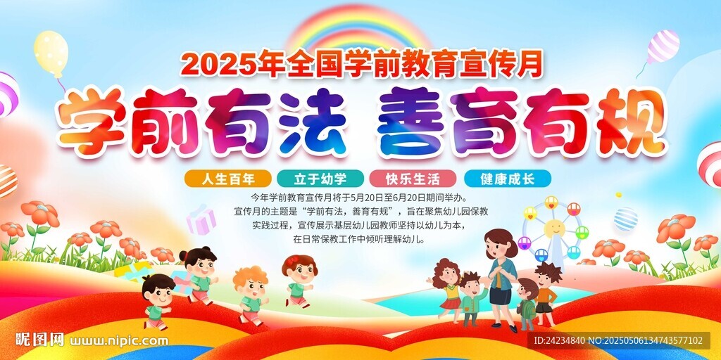 2025全国学前教育宣传月展板