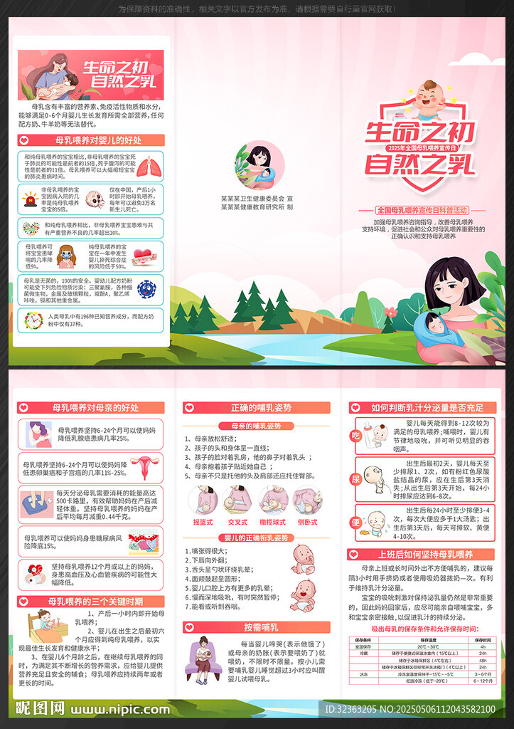 全国母乳喂养宣传日三折页