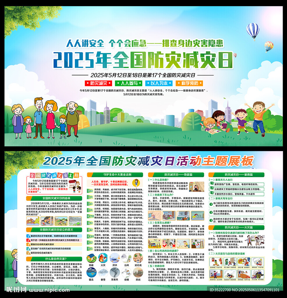 2025防灾减灾宣传知识展板