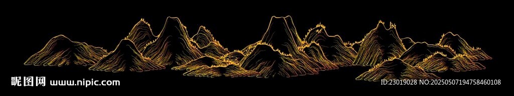 金色山峦景观