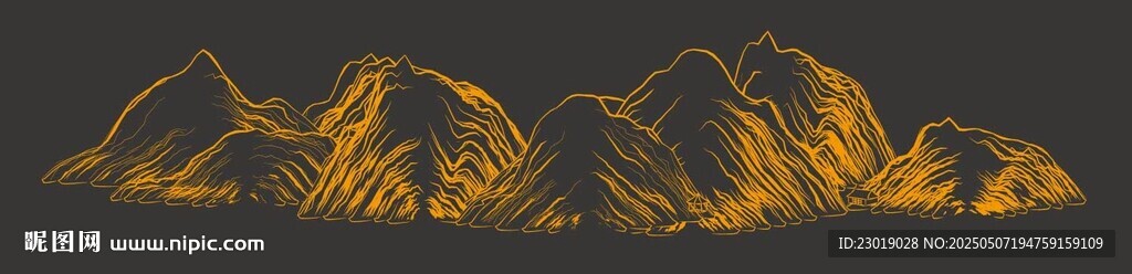 金色山峦景观