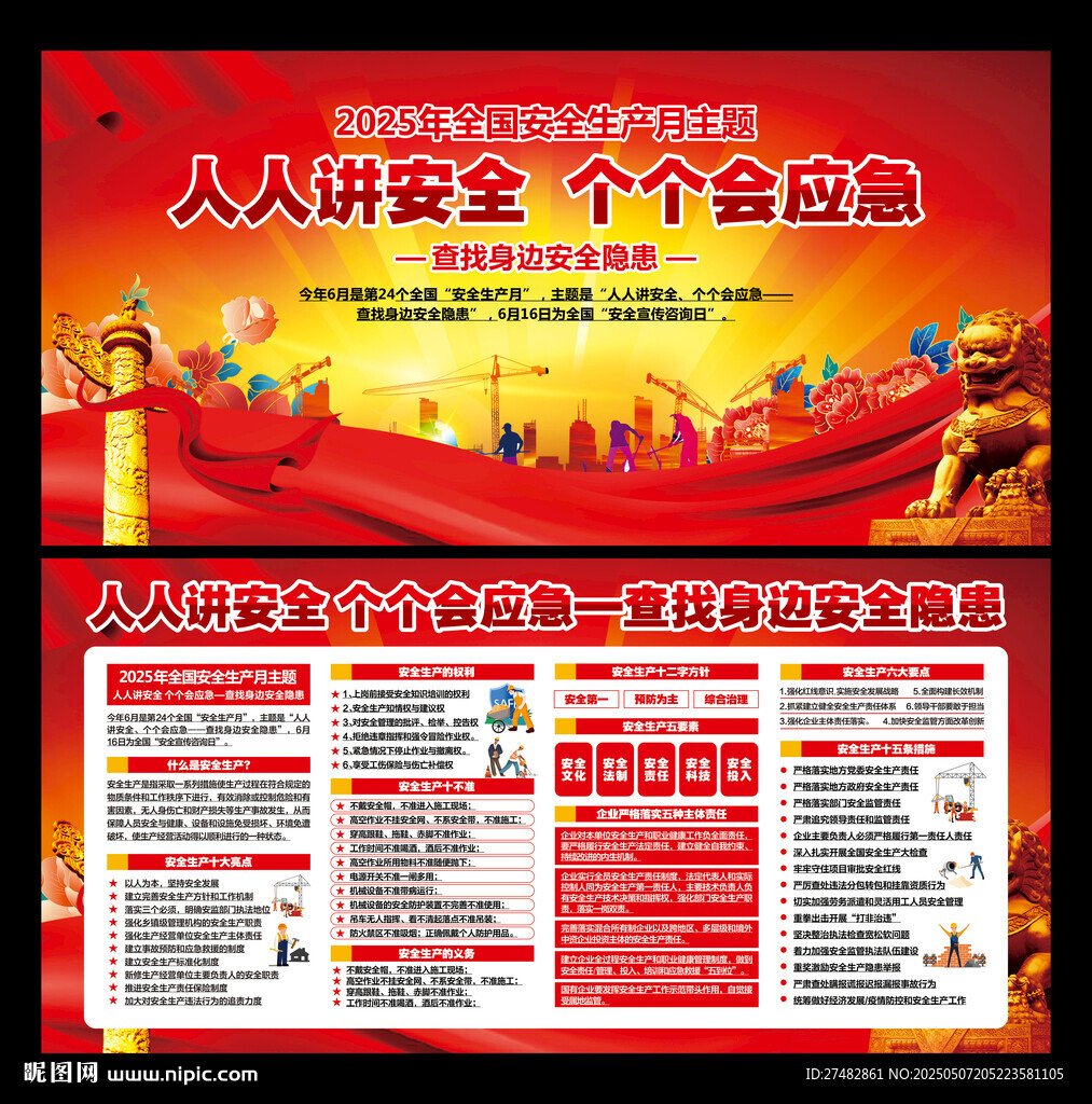 2025安全月展板