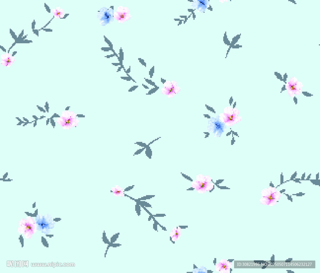 清新花卉图案背景