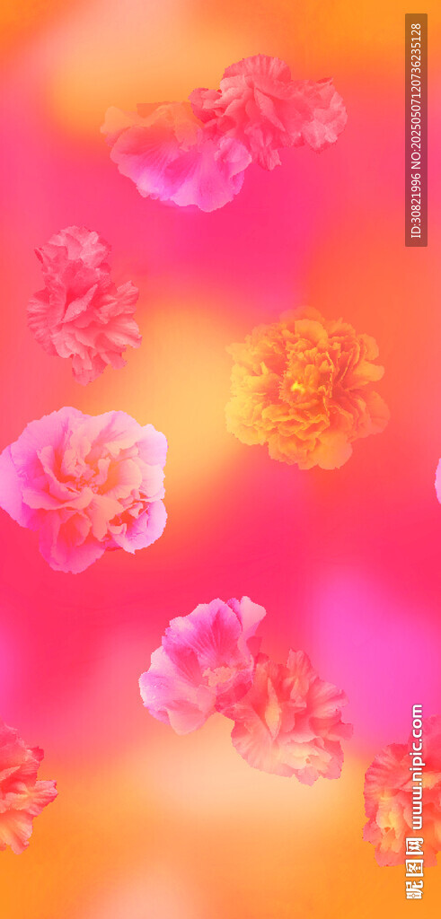 梦幻粉色花卉背景图