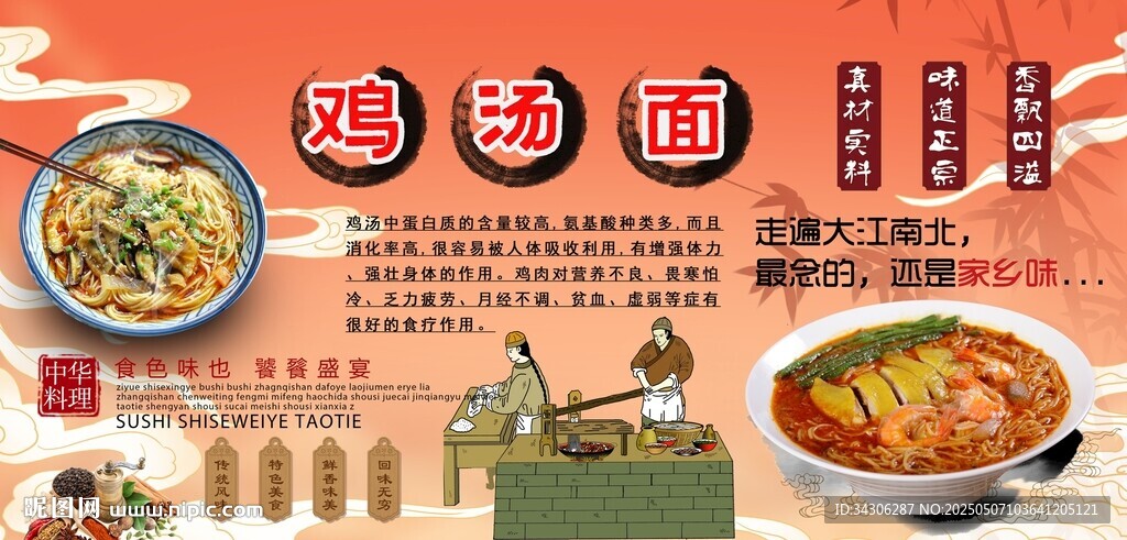 鸡汤面背景墙