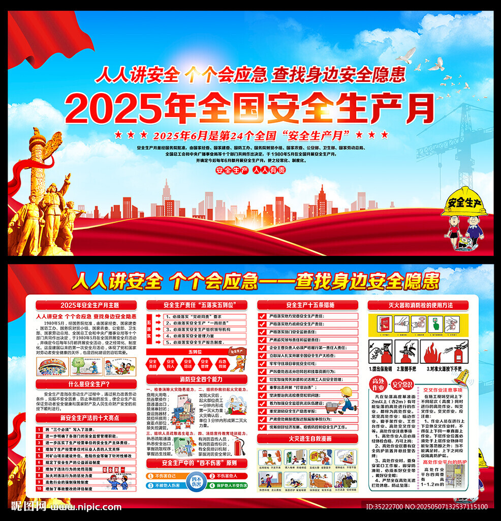 工地安全生产展板