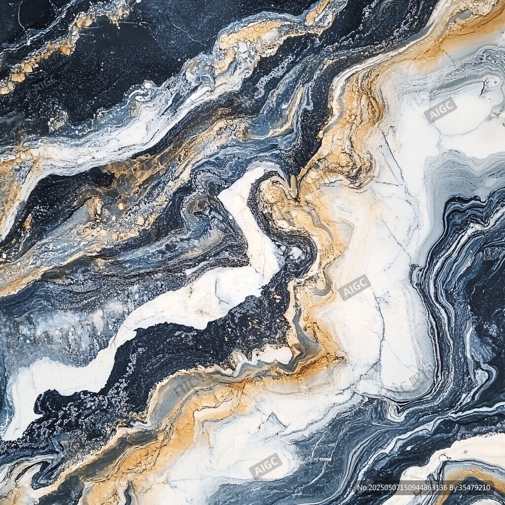 黑白金大理石纹理图案
