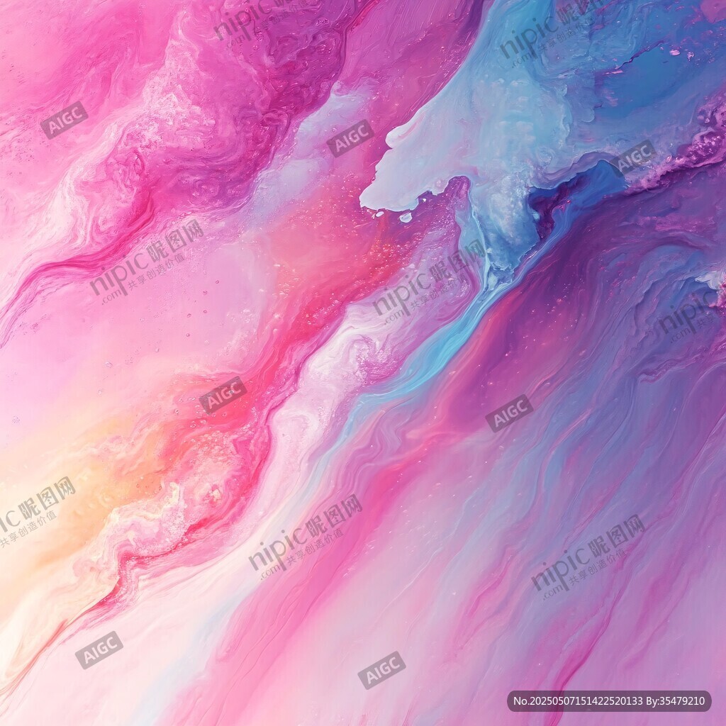 梦幻流体色彩艺术背景图