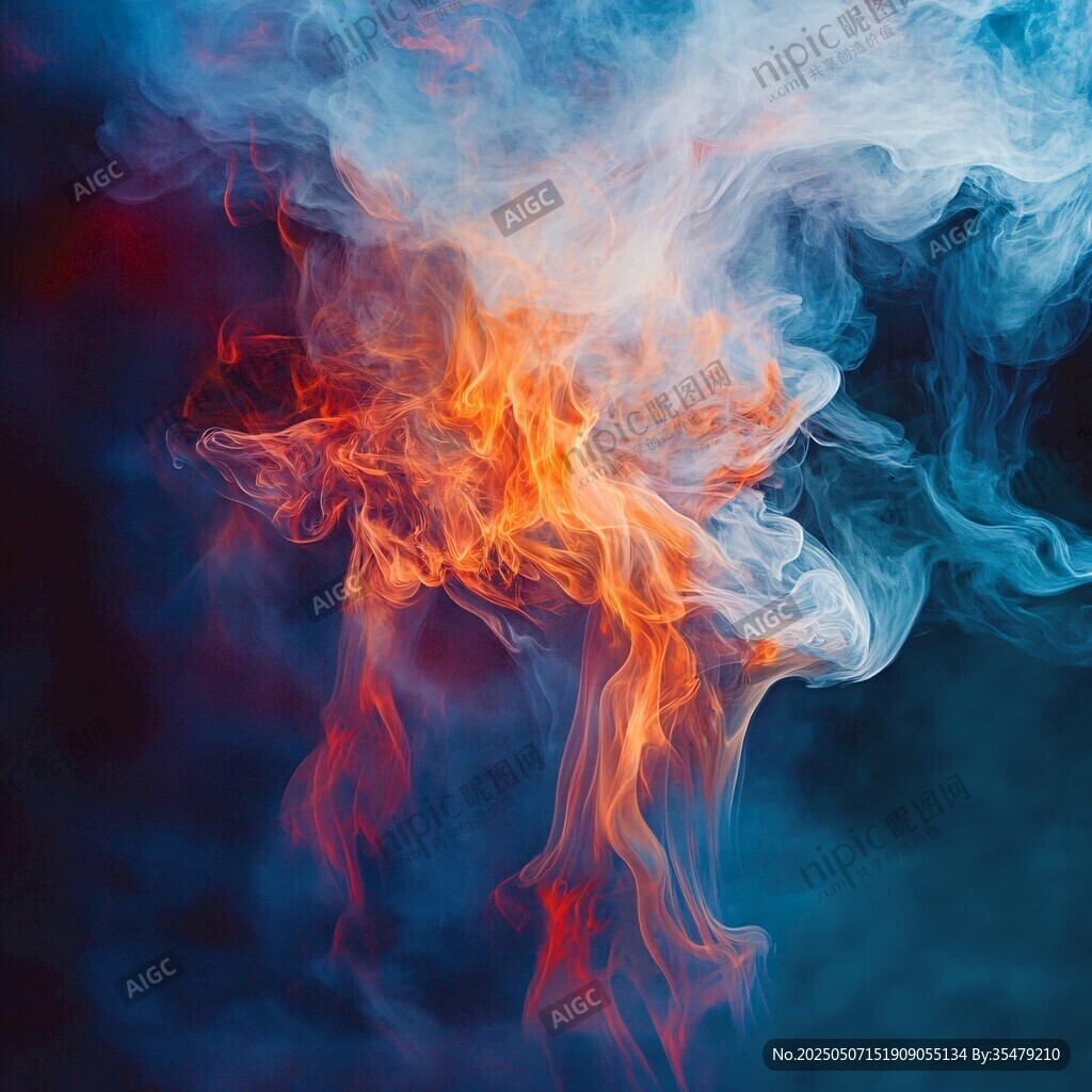 梦幻炫彩烟雾艺术画面