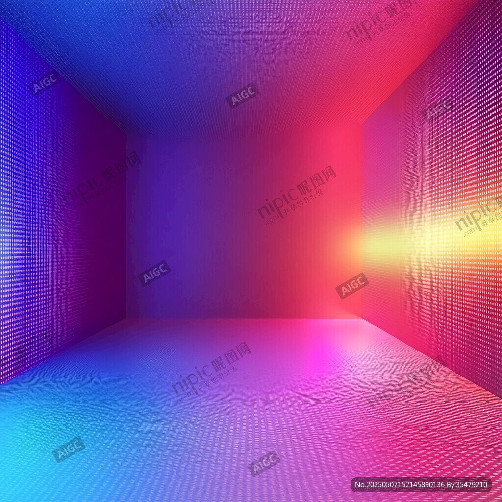 梦幻炫彩的未来感空间