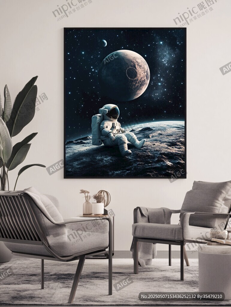 太空宇航员墙面装饰画
