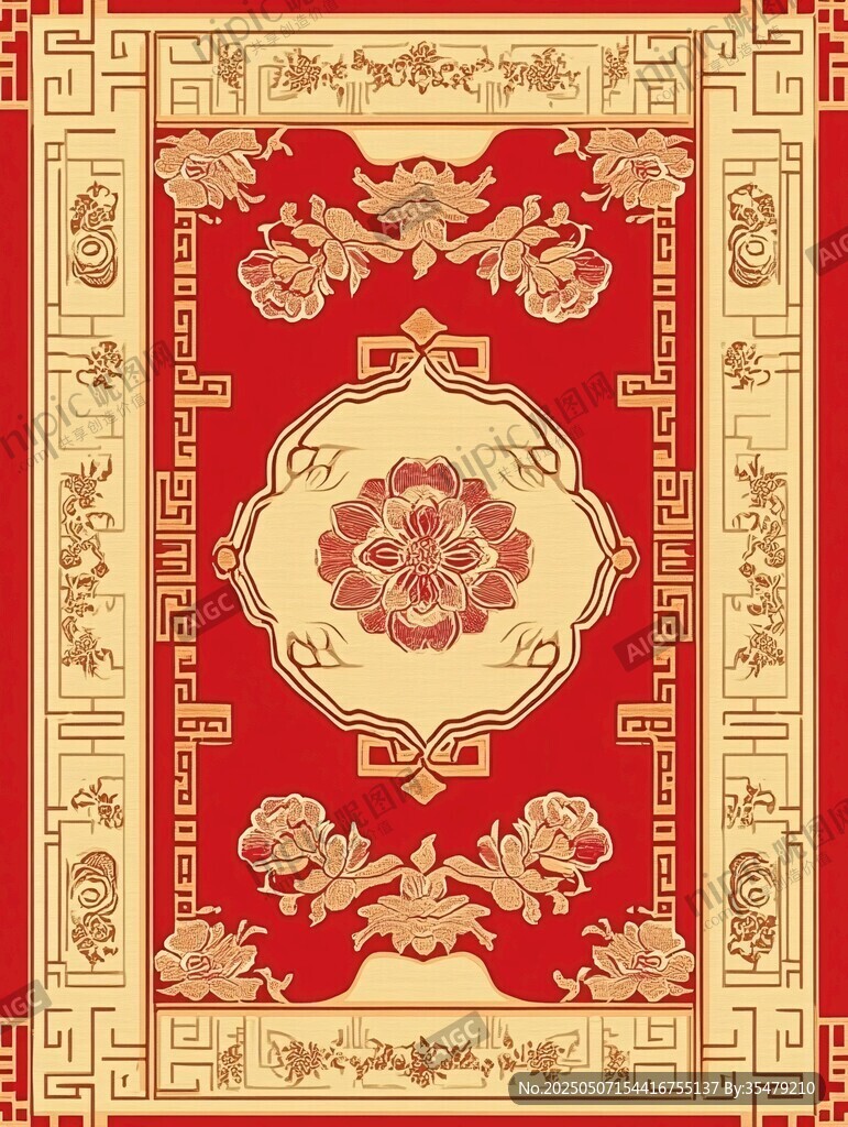 中式传统花纹地毯图案