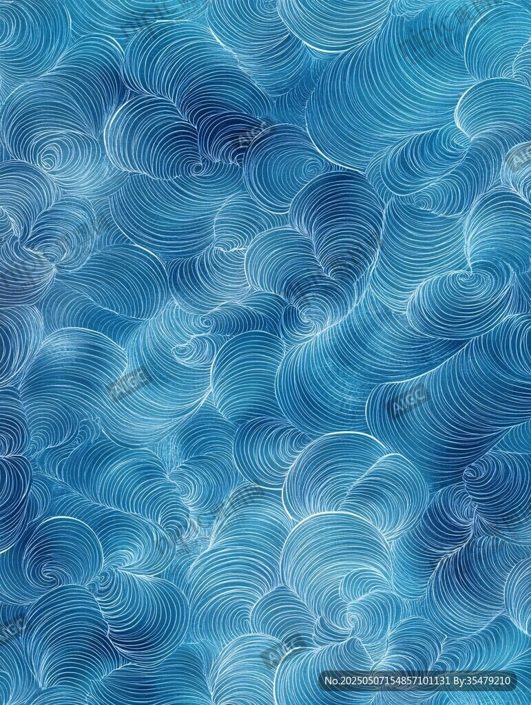 蓝色海浪纹理背景图案