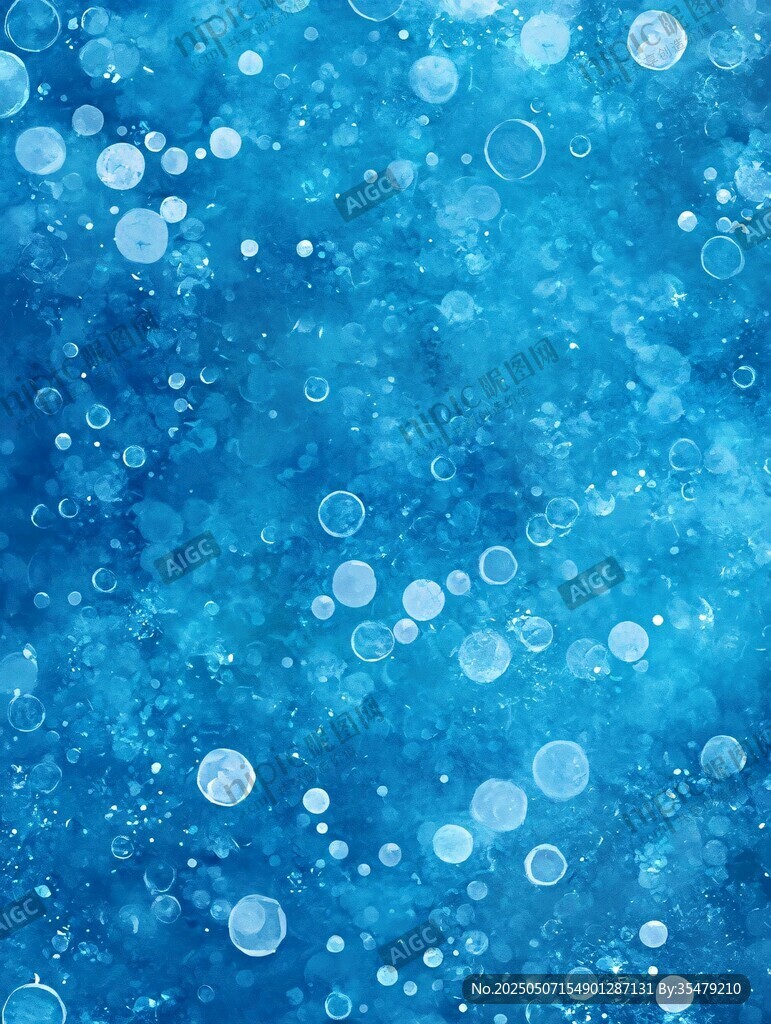 蓝色梦幻气泡背景图