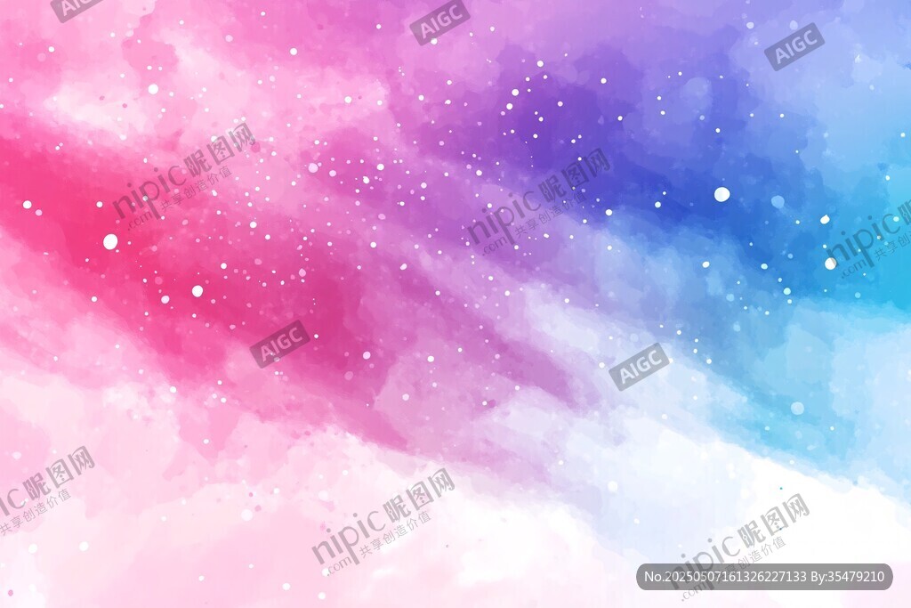 梦幻水彩星空背景图