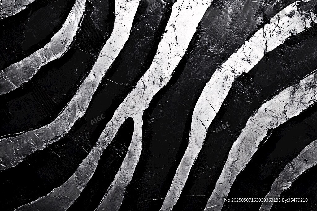 黑白斑马纹纹理背景图