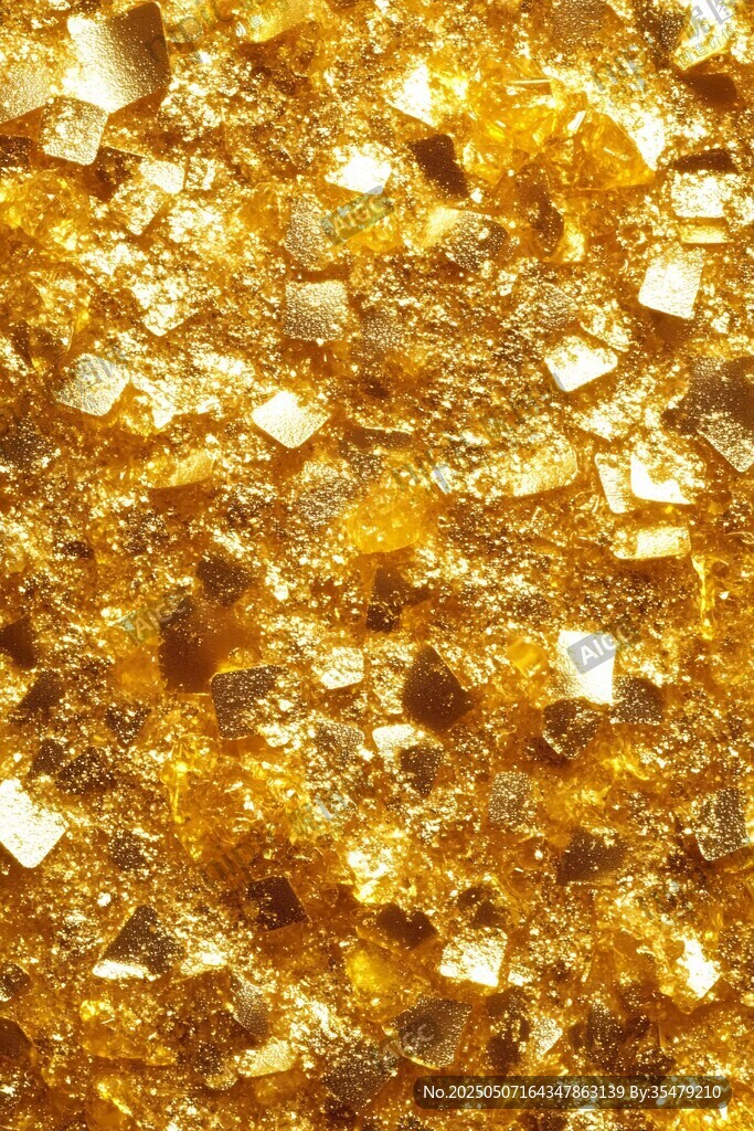 金色碎晶质感纹理背景图