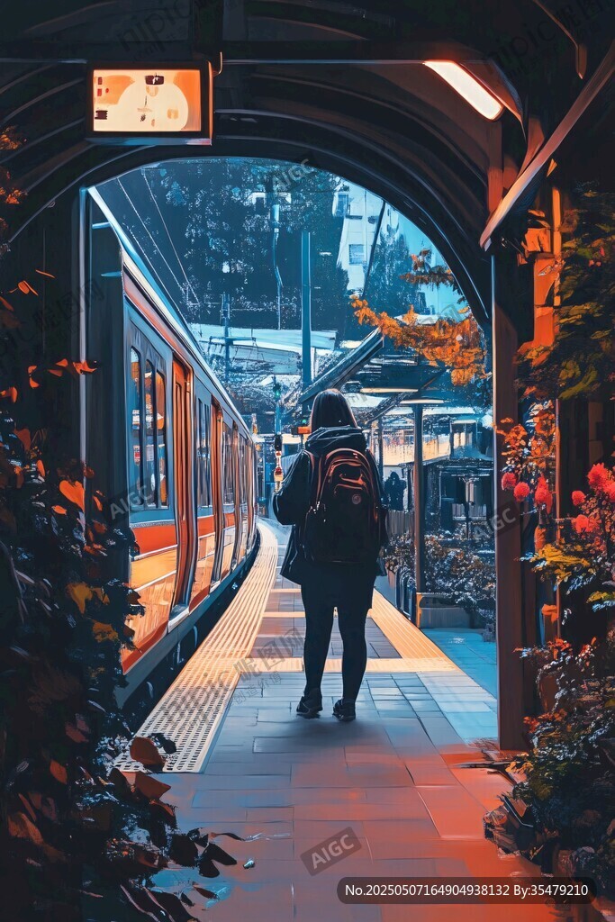 车站背影 孤独的旅途时刻