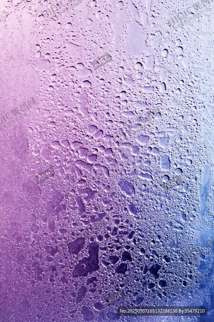 梦幻渐变水珠玻璃纹理图