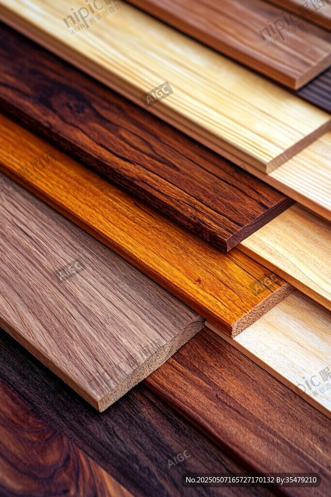 多样实木板材展示