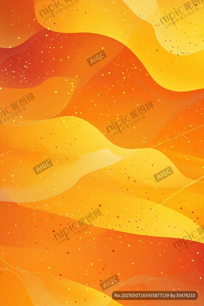 橙黄色梦幻波浪纹理背景