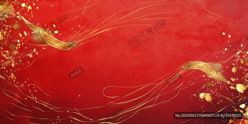 红金交融 奢华流体背景