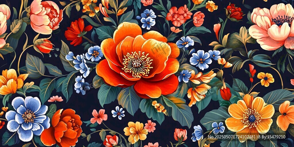 绚丽花卉图案 尽显自然之美